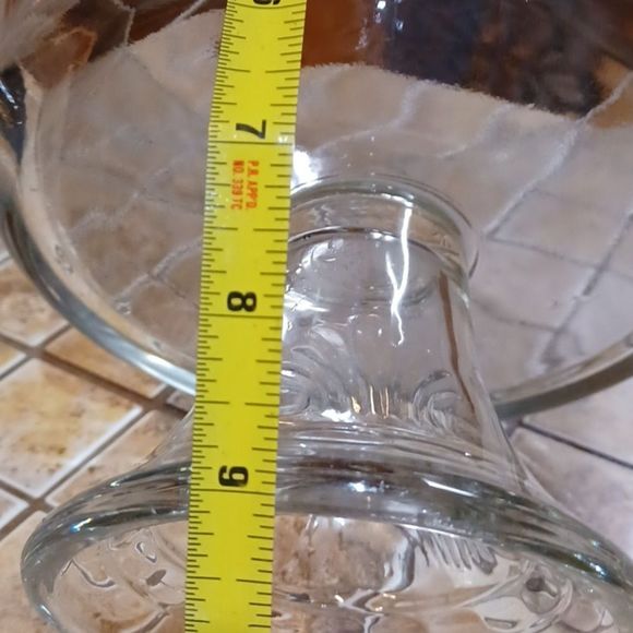 Anchor Hocking  Glass Monaco Trifle Serving Bowl On Pedestal - Picture 6 of 9